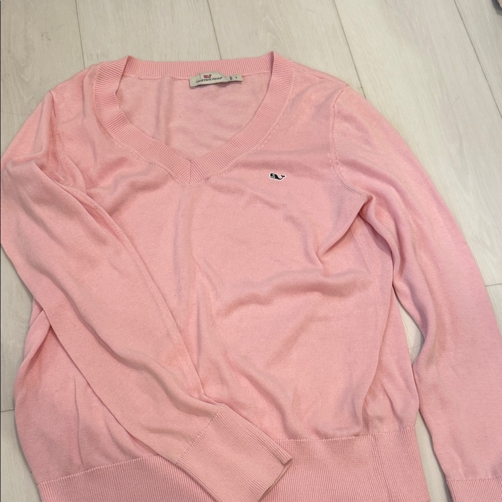 Vineyard Vines Light Pink V-Neck Sweater